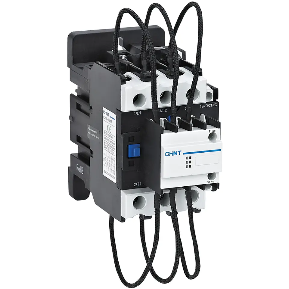 CONTACTOR FP TRIFASICO O TRIPOLAR 20KVAR 43A 3NA 400VAC 20KW CONTROL BOBINA 230VAC 1NA+1NC CJ19 CHINT 1