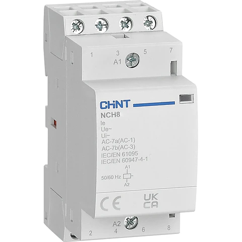 CONTACTOR MODULAR TETRAPOLAR 25A 2NA+2NC 400VAC 16KW CONTROL BOBINA 230VAC  NCH8 CHINT