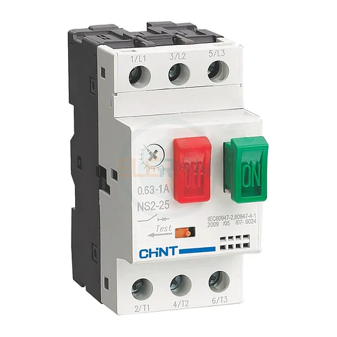 GUARDAMOTOR C/TECLA NS2 (REG 0,63 - 1.00A) 100KA CHINT