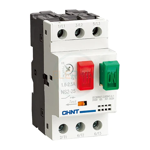 GUARDAMOTOR C/TECLA NS2 (REG 1.60 - 2.50A) 100KA CHINT
