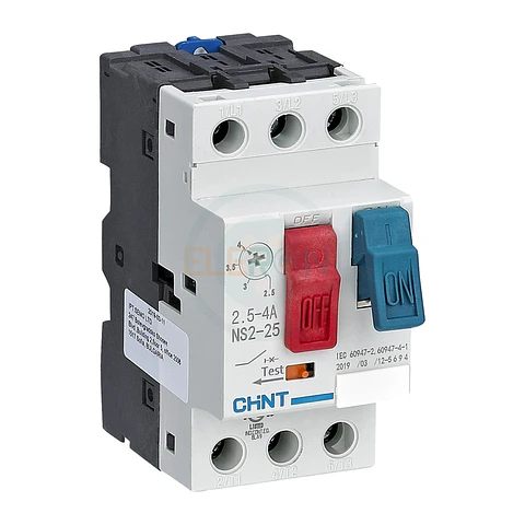 GUARDAMOTOR C/TECLA NS2 (REG 2.50 - 4.00A) 100KA CHINT