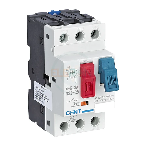 GUARDAMOTOR C/TECLA NS2 (REG 4.00 - 6.30A) 100KA CHINT