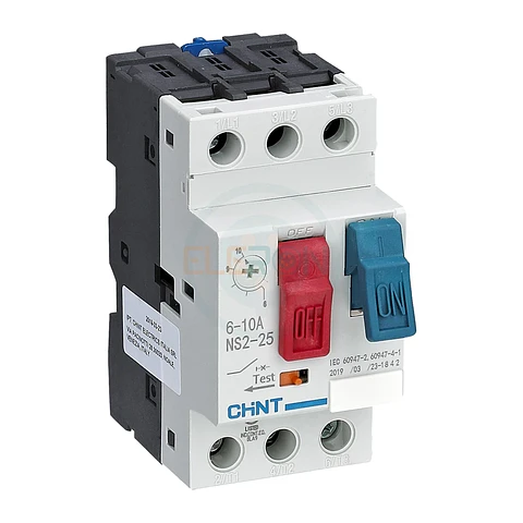 GUARDAMOTOR C/TECLA NS2 (REG 6.00 - 10.0A) 100KA CHINT