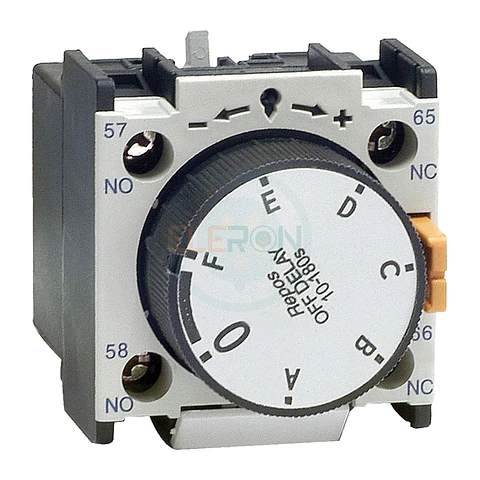 TEMPORIZADOR OFF-DELAY AJUSTE  DE 0,1S A 3S 1NA + 1NC PARA CONTACTOR NC1 - NC2 CHINT