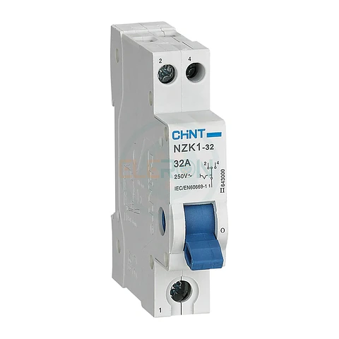 CONMUTADOR DE RED 1P, 1-0-2 RIEL DIN 32A OP. MANUAL CHINT