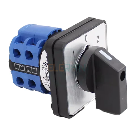 CONMUTADOR TRANSFERENCIA ROTATIVA 2P,20A(AC21), 3POS.(1-0-2), 48X48MM CHINT