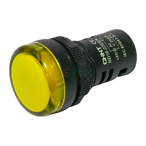 Piloto Compacto Ip65 Ø22Mm 12Vac/Dc Amarillo C/ Led Chint