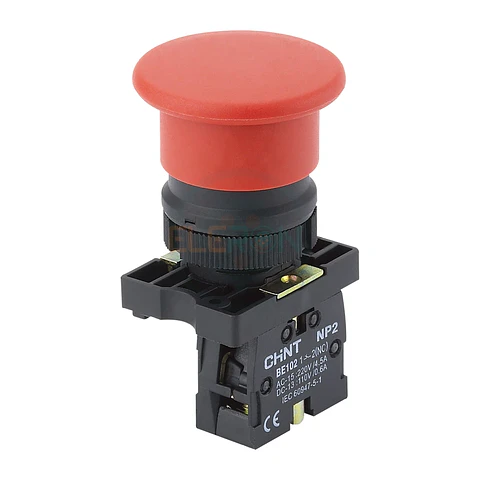 Pulsador Emerg. Tipo Hongo Plastico Ø40Mm,Sin Retencion ,1Nc Chint