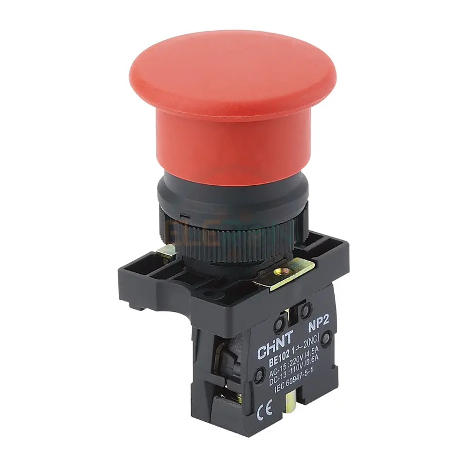 Pulsador Emerg. Tipo Hongo Plastico Ø40Mm,Sin Retencion ,1Nc Chint 1