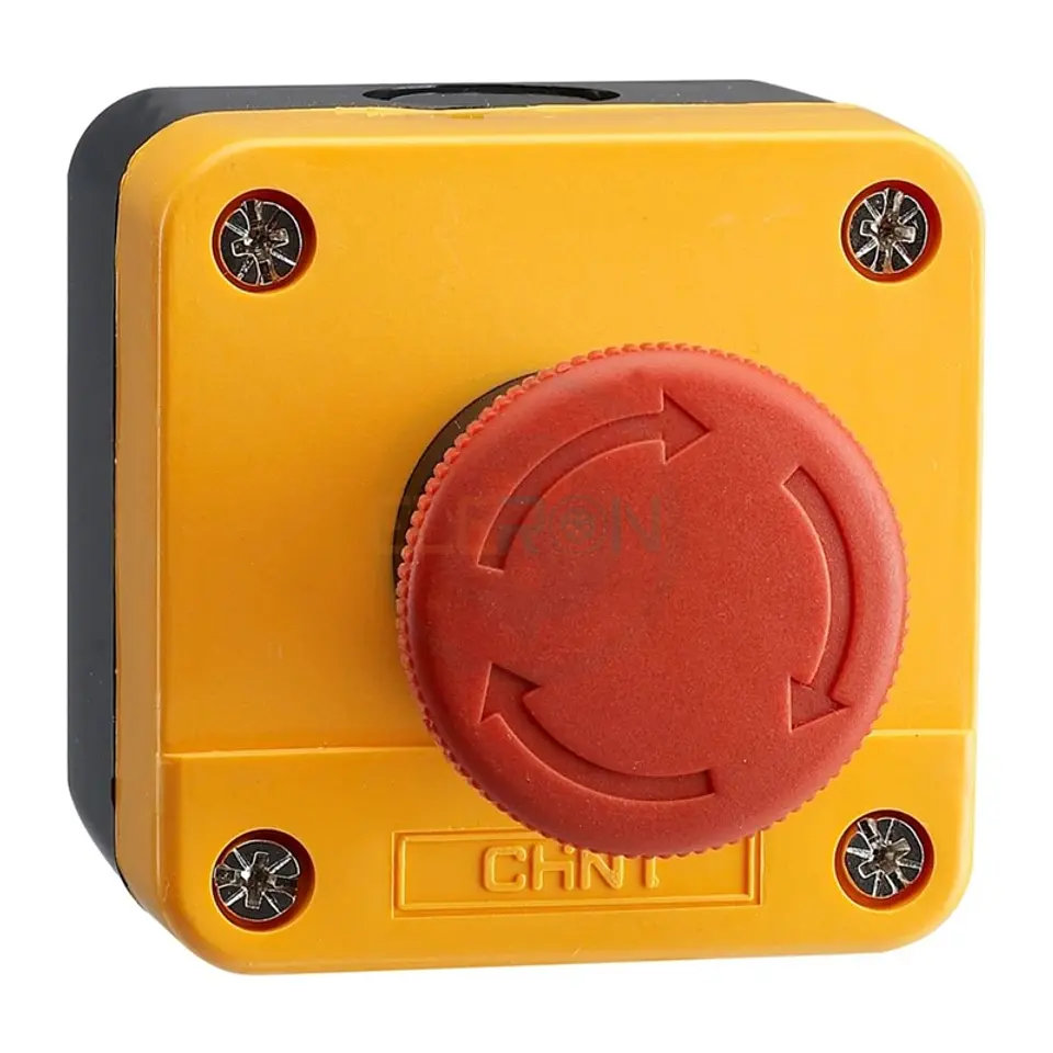 Pulsador Emergencia Metalico, Hongo, Dest.P/Giro, Ø40Mm, 1Nc C Caja Chint 1