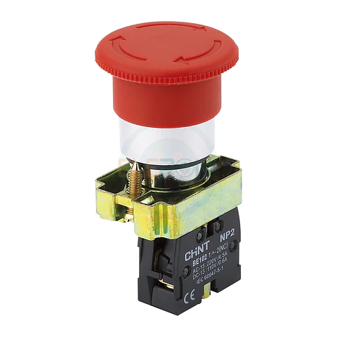 Pulsador Emerg. Tipo Hongo Metalico , Ø40Mm Destrab.Por Giro,1Nc Chint