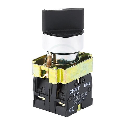 SELECTOR MANILLA CORTA METALICO 3 POS. C/RETORNO (1-0-2) 2NA CHINT