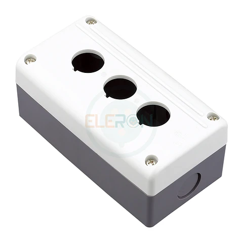 CAJA PVC, AUTOEXTINGUIBLE, IP54, 3 PERF., BLANCO/GRIS CHINT