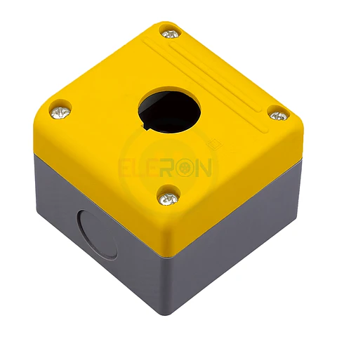 CAJA PVC, AUTOEXTINGUIBLE, IP54, 1PERF., AMARILLO/GRIS CHINT