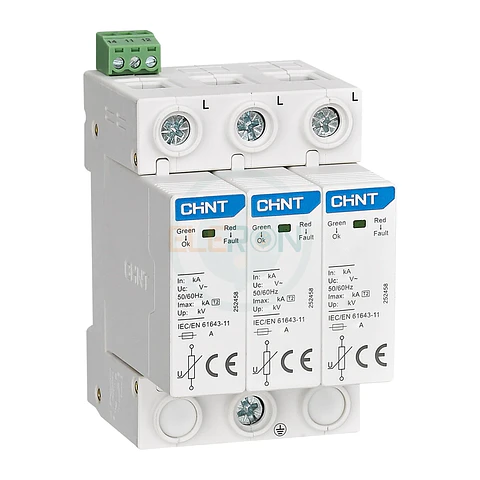 SUPRESOR TRANSIENTE 3P 385VAC, IMAX 60KA, 1.8KV CHINT