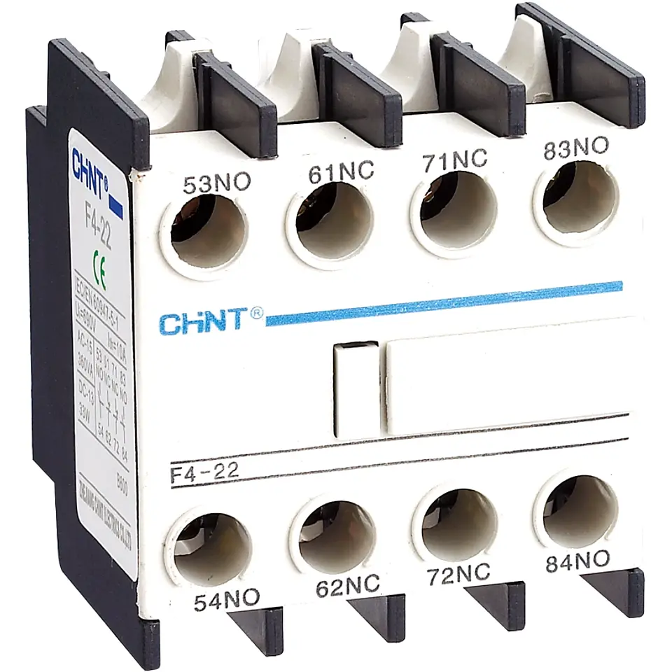 Contacto Auxiliar Frontal 2Na 2Nc F4-22 Para Contactor Nc1 Y Nc2 Chint 1