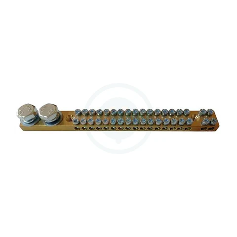 Regleta Laton Doble 2M10+2X18M5, L=187Mm 180A 16Mm² Max.