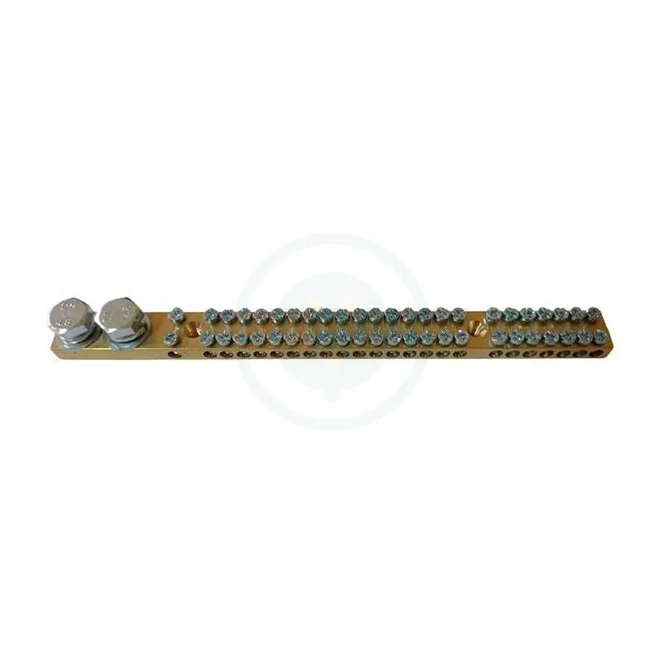 Regleta Laton Doble 2M10+2X24M5, L=230Mm 180A 16Mm² Max. 1