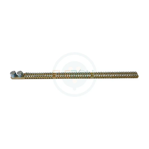 Regleta Laton Doble 2M10+2X48M5, L=400Mm 180A 16Mm² Max.