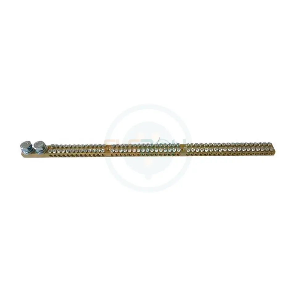 Regleta Laton Doble 2M10+2X48M5, L=400Mm 180A 16Mm² Max. 1