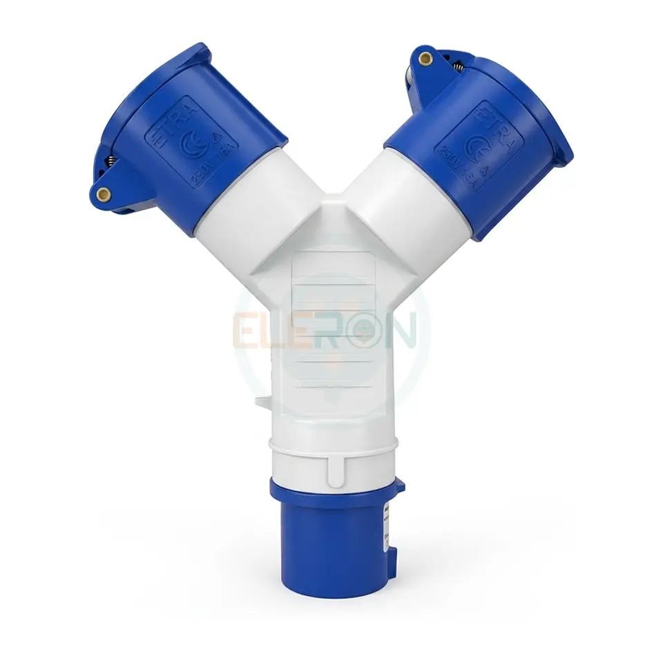 Enchufe Volante Multiple Ip44 16A 2X 220V 2P+T 1