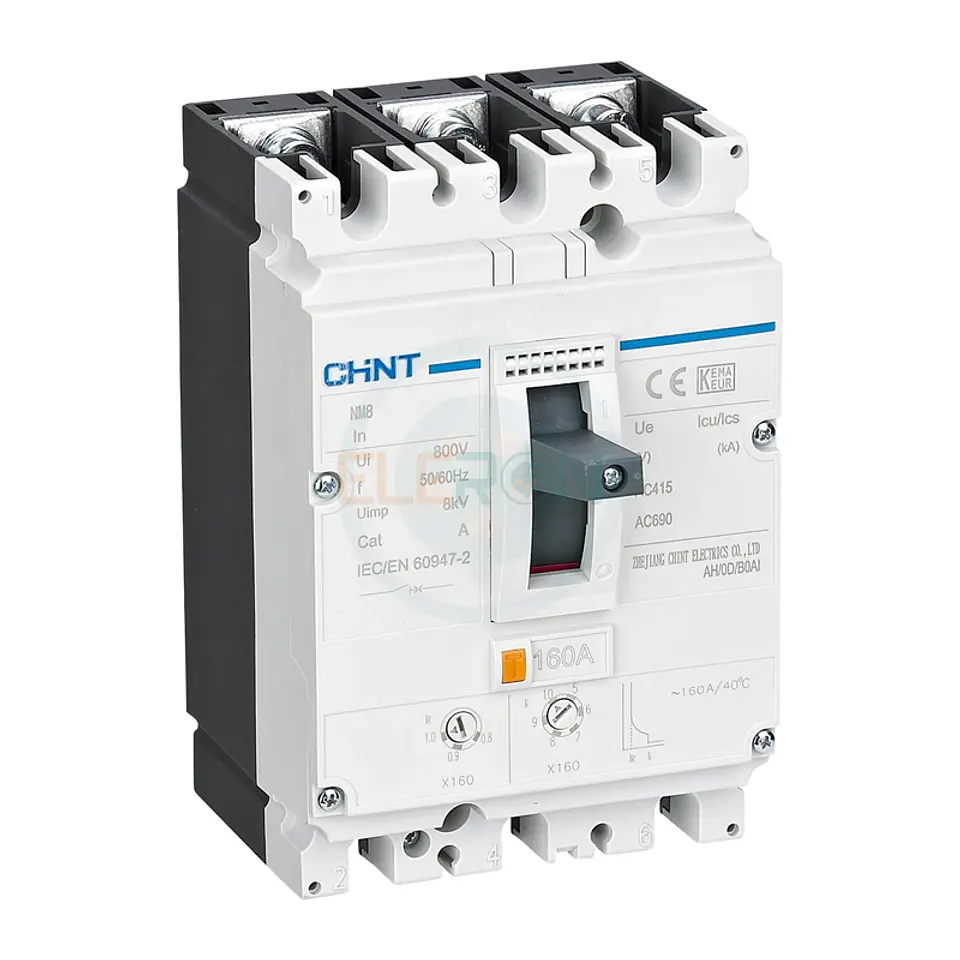Interruptor Automatico Caja Moldeada 3X50A Regulable A 40A 50Ka 415Vac Nm8-125S Chint 1