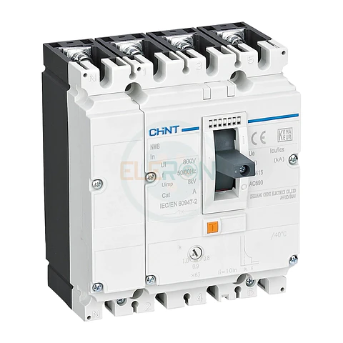 Interruptor Automatico Caja Moldeada 4X100A Regulable A 70A 50Ka 415Vac Nm8N-125S Chint
