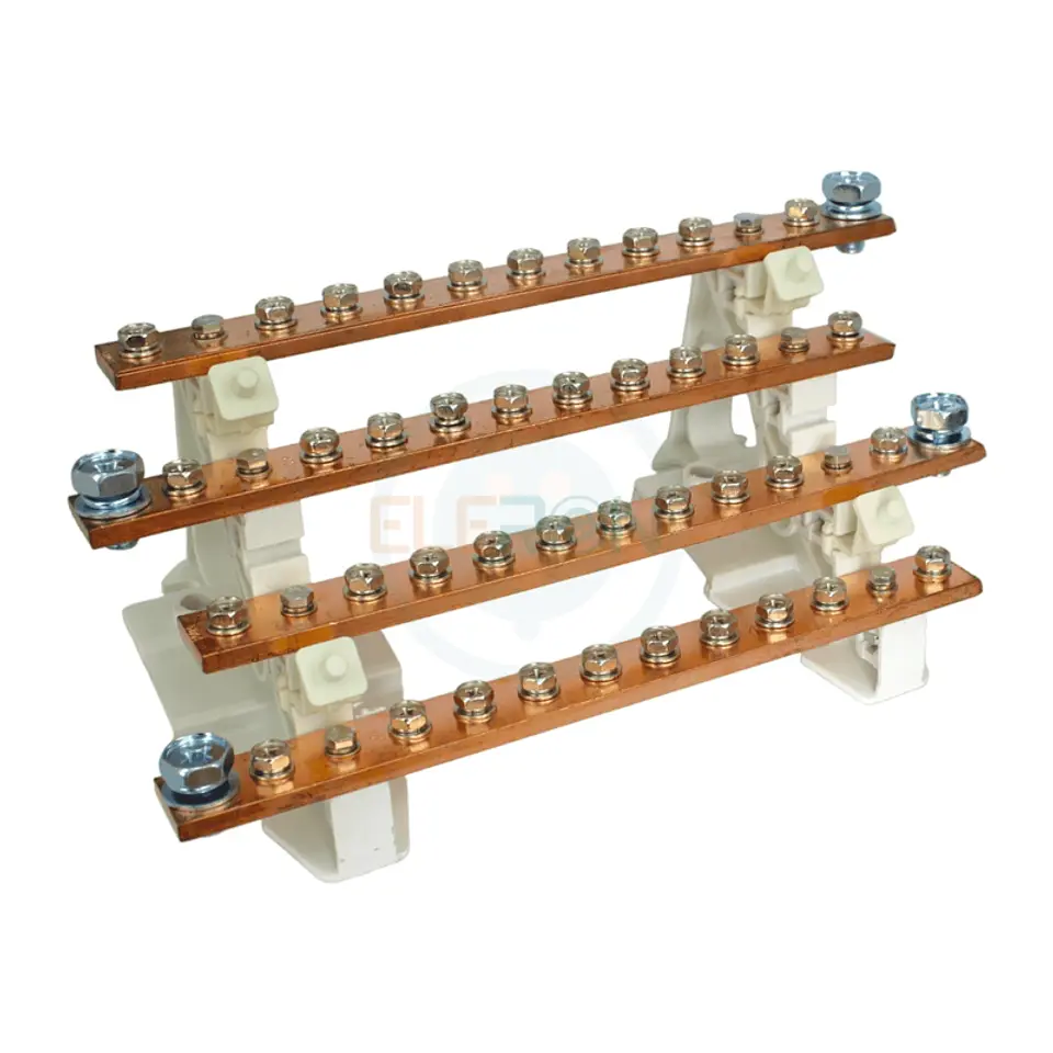 Repartidor 4P 10 Salidas, 400A 500Vac 20Ka Placa 1