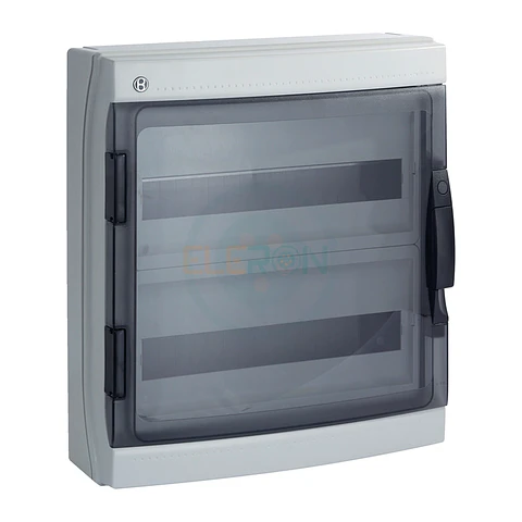 Caja Policarbonato Ip65, 36 (18X2) Modulos, Puerta Transp.