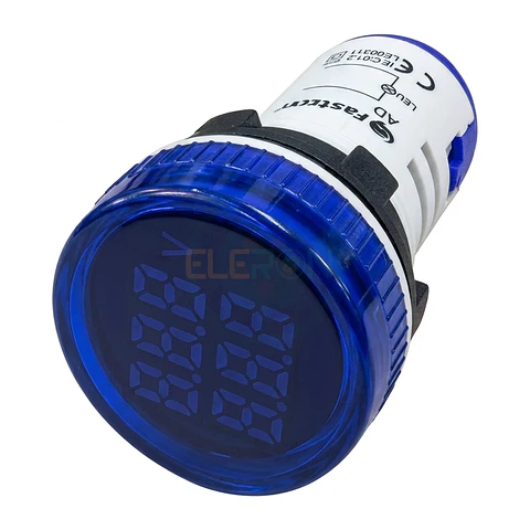 Voltimetro / Frecuencimetro Led Azul Ø22Mm, 100A 50-500Vac