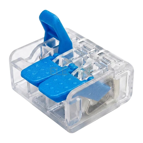 Conector De 1 Polo 3 Salidas Salidas Azul/Blanco