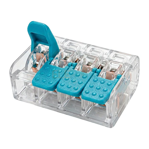 Conector De 1 Polo 4 Salidas Salidas Azul/Blanco