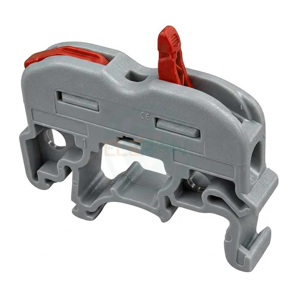 Conector Rapido A Riel Din, De 1 Polo Naranjo/Gris 1
