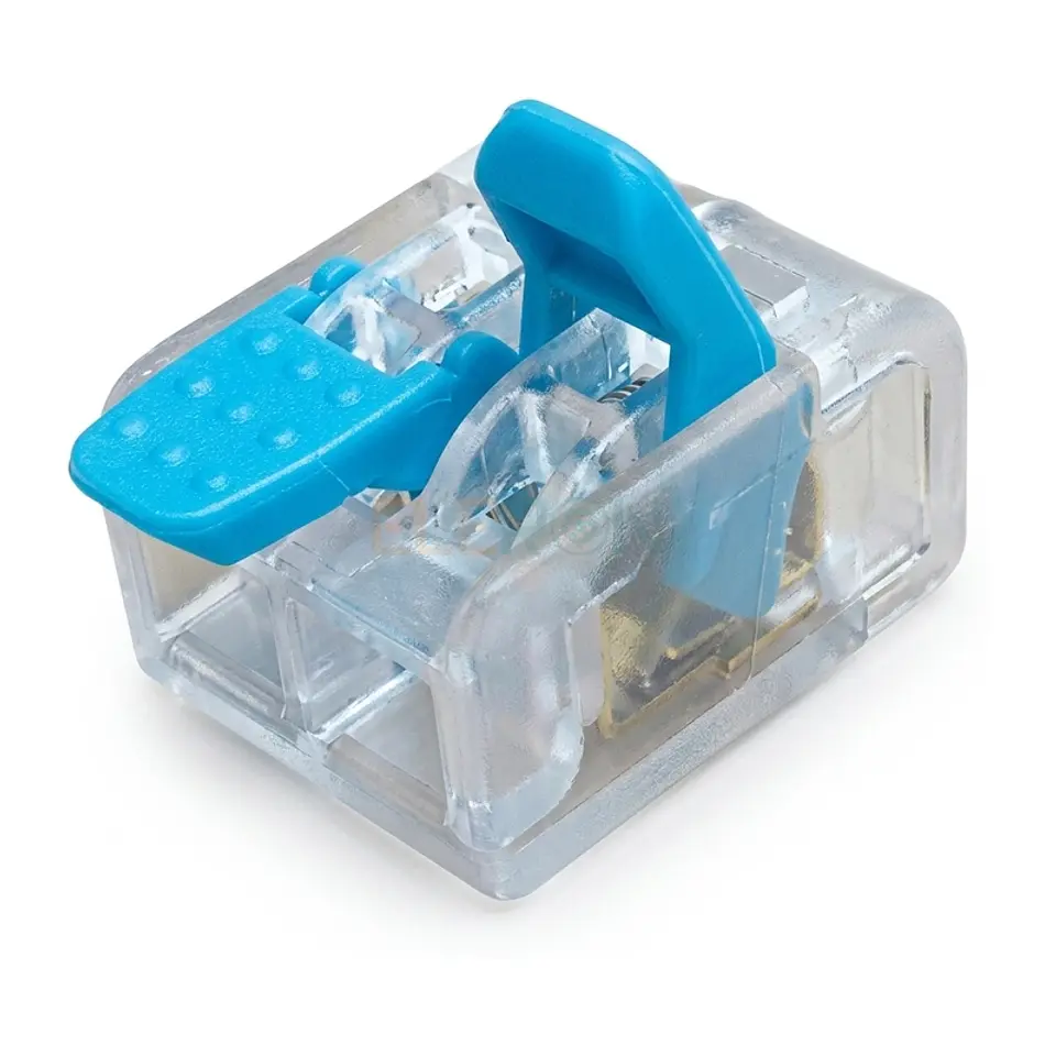Conector Rapido De 1 Polo 2 Salidas Azul/Blanco,  1