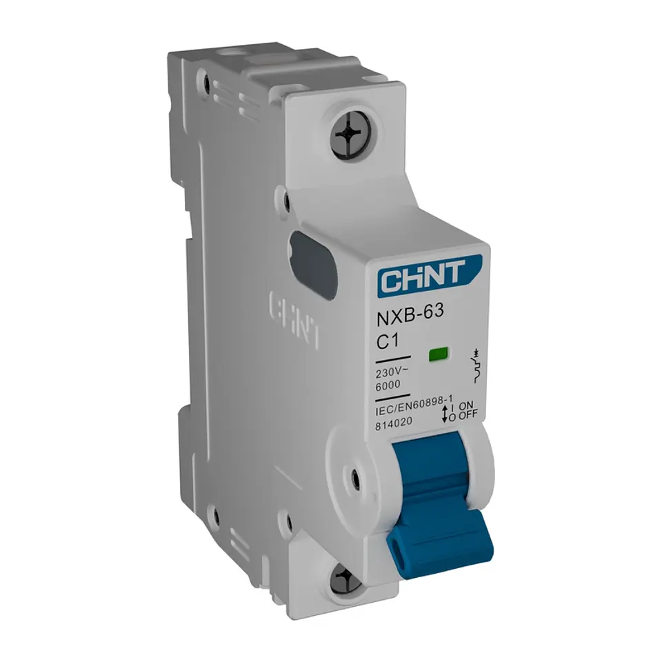 Modelo 3D Interruptor Automatico 1X1A Curva C 6Ka 230Vac Nxb-63 Chint 1