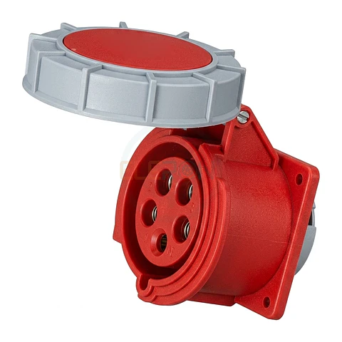 Enchufe Hembra Fijo Embutido, 3P+N+T, 32A, Ip67