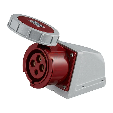 Enchufe Hembra Fijo Sobrepuesto, 3P+T, 63A, Ip67