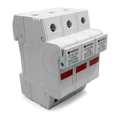 Seccionador Porta Fusible 3P Ø10X38Mm 500V