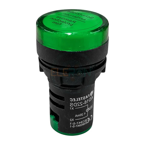 Luz Piloto Led 220Vac/Dc Verde Compacta Ø22Mm