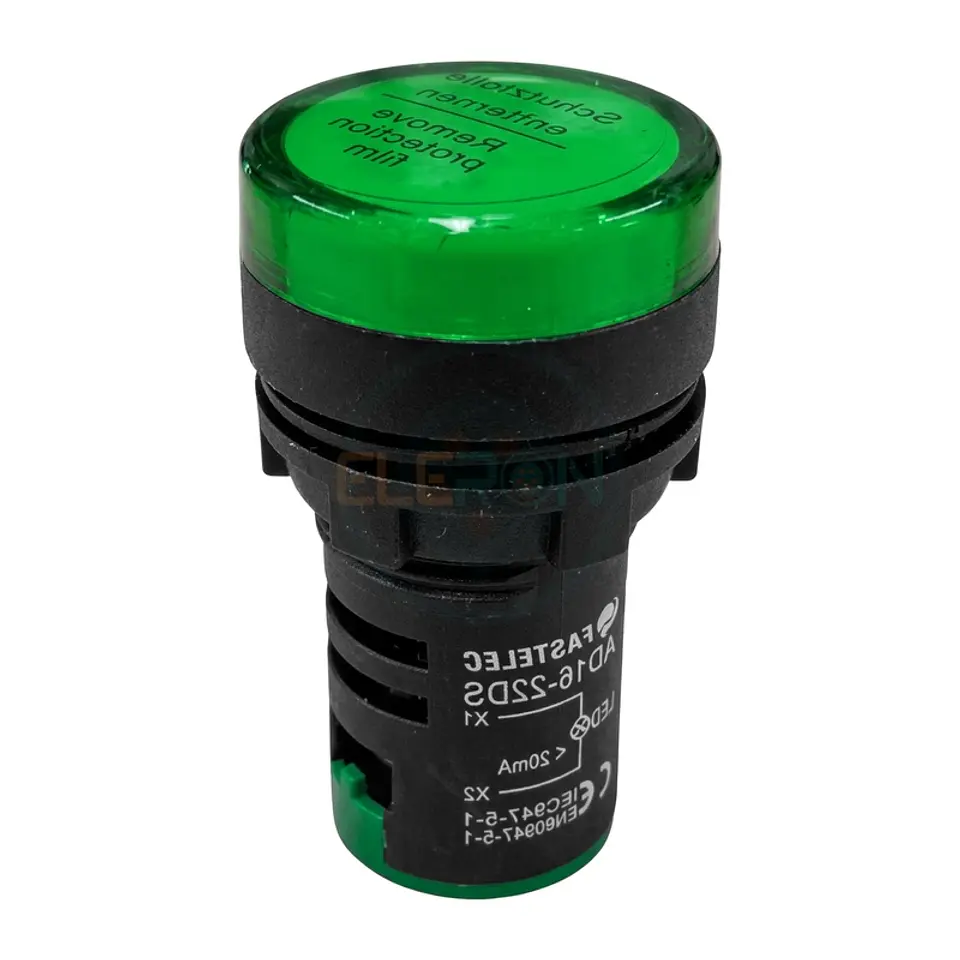 Luz Piloto Led 220Vac/Dc Verde Compacta Ø22Mm 1