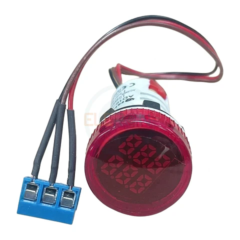 Contador De Pulso Led Ø22Mm 0-999999 Rojo
