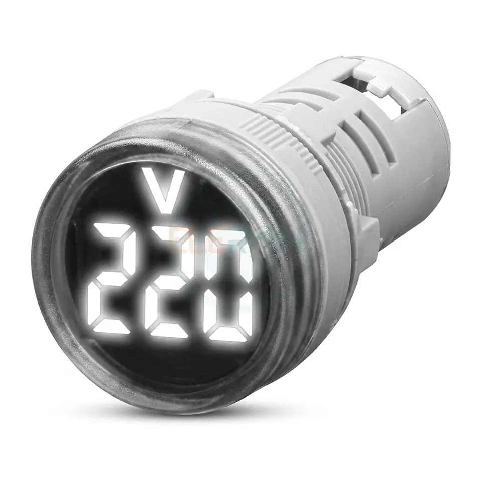 Voltímetro Led Ø22Mm 50-500Vac, Blanco 1