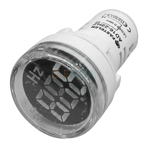 Frecuencimetro Led Ø22Mm / 0 -99Hz, 50-500Vac, Blanco