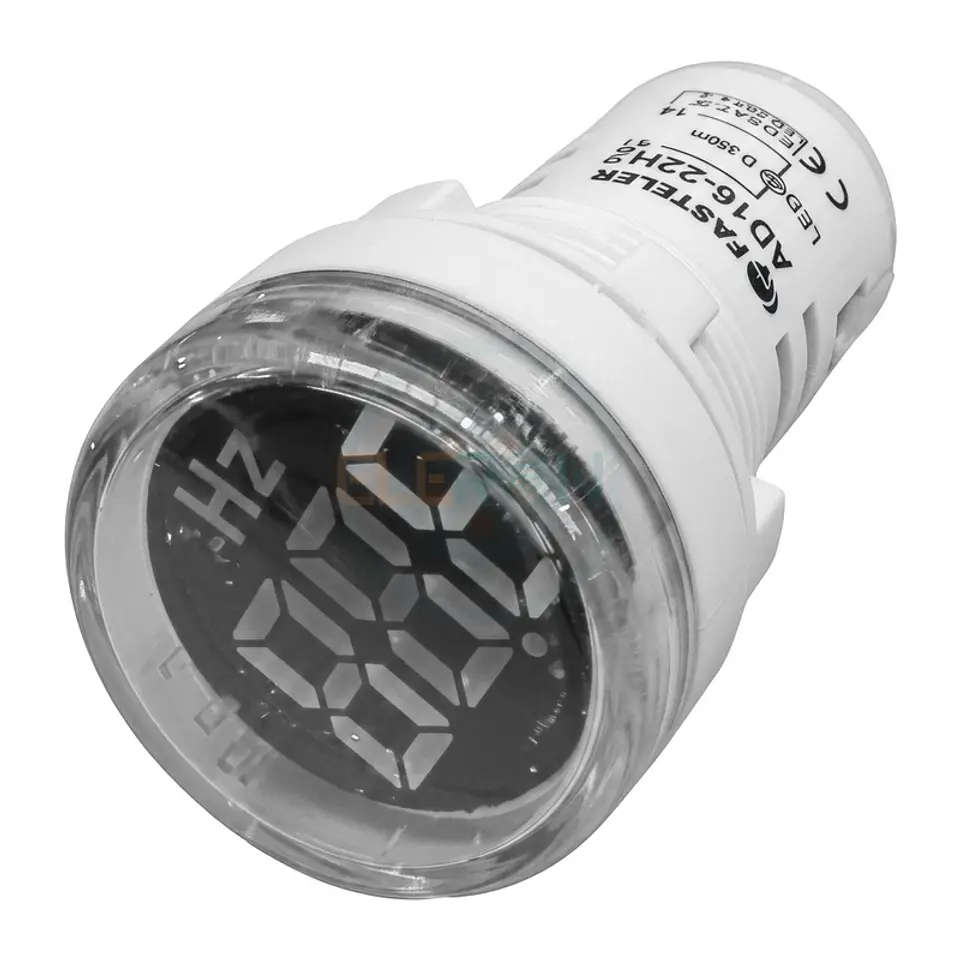 Frecuencímetro Led Ø22Mm / 0 -99Hz, 50-500Vac, Blanco 1