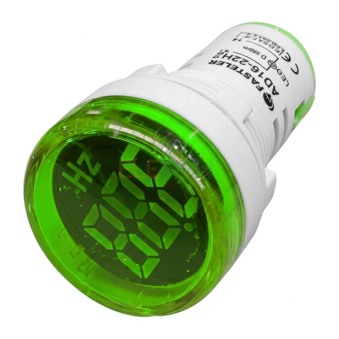 Frecuencimetro Led Ø22Mm / 0 -99Hz, 50-500Vac, Verde