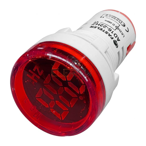Frecuencimetro Led Ø22Mm / 0 -99Hz, 50-500Vac, Rojo