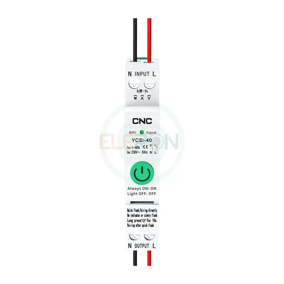 Interruptor y Medidor de Consumo Inteligente WiFi Pro 2P 40A 240VAC CNC (Tuya Smart / Smart Life) 1