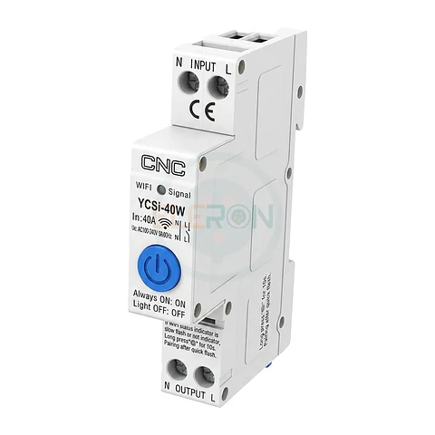 Interruptor Inteligente WiFi 2P 40A 240VAC On-Off CNC (Tuya Smart / Smart Life)