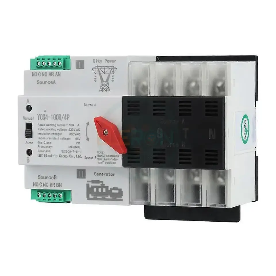 Transferencia Conmutador Automática ATS 4P 100A YCQ4 (Clase PC) CNC 1