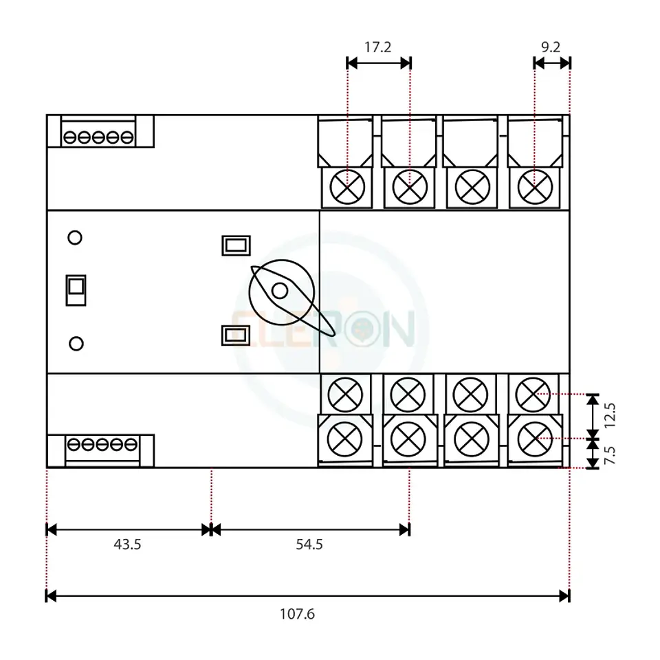 Transferencia Conmutador Automática ATS 4P 100A YCQ4 (Clase PC) CNC 2